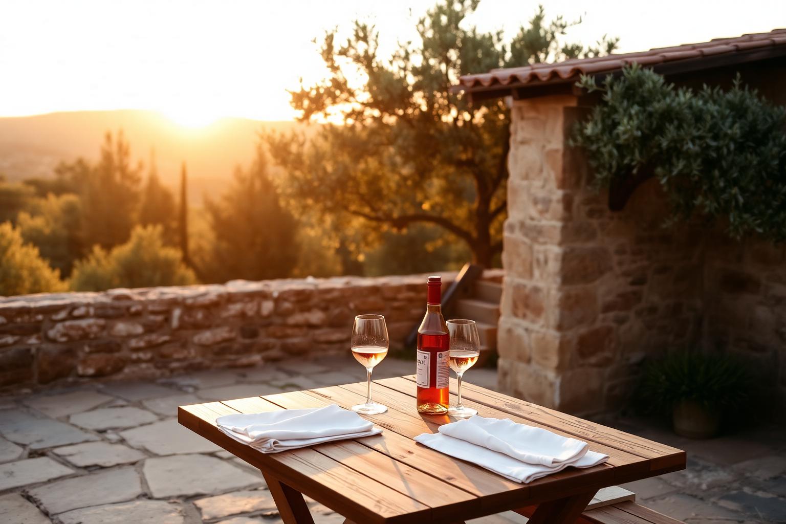 The terrace at golden hour